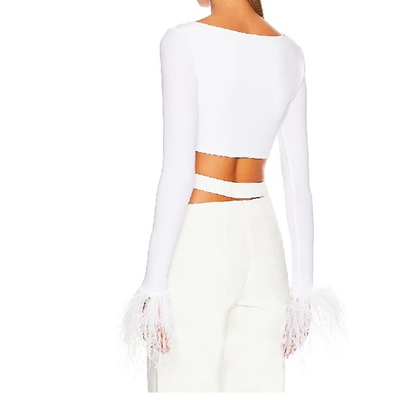 NWOT • MANURI  Baby Elektra Top in White For Revolve - Picture 4 of 5